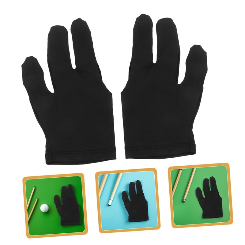 Kisangel 10pcs Lightweight Snooker Gloves for Men Women Finger Design