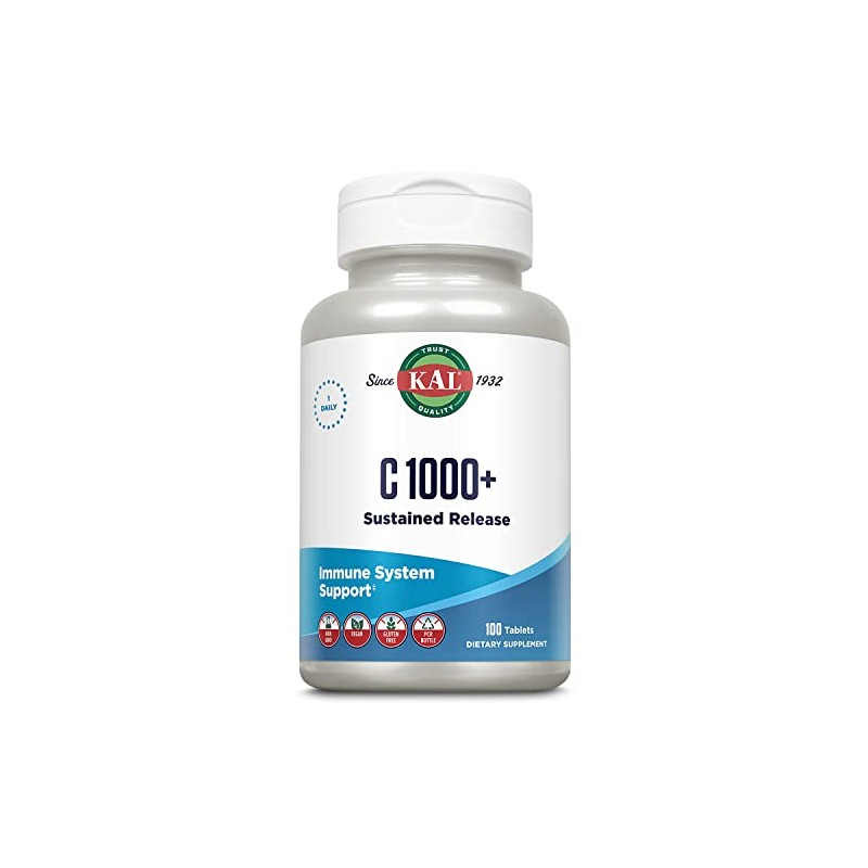 KAL C-1000 Plus Sustained Release Tablets, 1000 mg, 100 Count