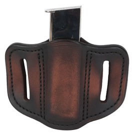 1791 GUNLEATHER Single Mag Holster for Single Stack Mags, OWB Magazine Pouch for Belts Available in Stealth Black, Classic Brown, Black & Brown and Signature Brown (Vintage Brown)