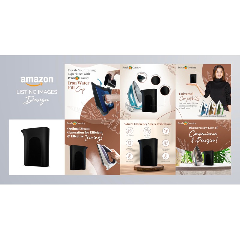 Peach Country 12 Oz Iron Water Fill Cup for (Rowenta