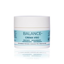 Feuchtigkeitsspendende und ausgleichende Gesichtscreme, biologisch, natürlich und vegan, 50 ml, mit Hyaluronsäure und Opuntia, Duft Birne und Magnolie – Linie Balance von Namur Cosmetics