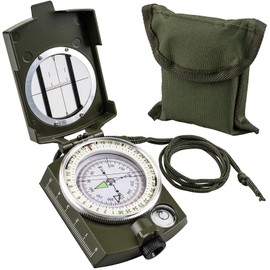 Compasses，Hiking Compass for Survival with ，Waterproof Durable and Pocket-SizedTactical Survival Compass with Lanyard，Climbing Biking Exploring Geology, Outdoor Activities