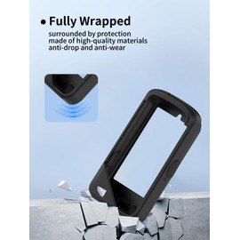 Case for Wahoo ELEMNT ACE Cycling Computer, Sillence Material,Shock-Absorbing and Anti Drop Protection Soft Half Shell,Black.