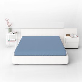 HOME STILL Fitted Bed Sheet | Super Soft 100% Organic Cotton Micro Knitted Fabric | Washable Elasticated Flexible & Easy to Tidy Up | Single Size 100x200x30cm