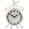 Westclox Vintage Style Analog QA Metal Bird Table Clock -