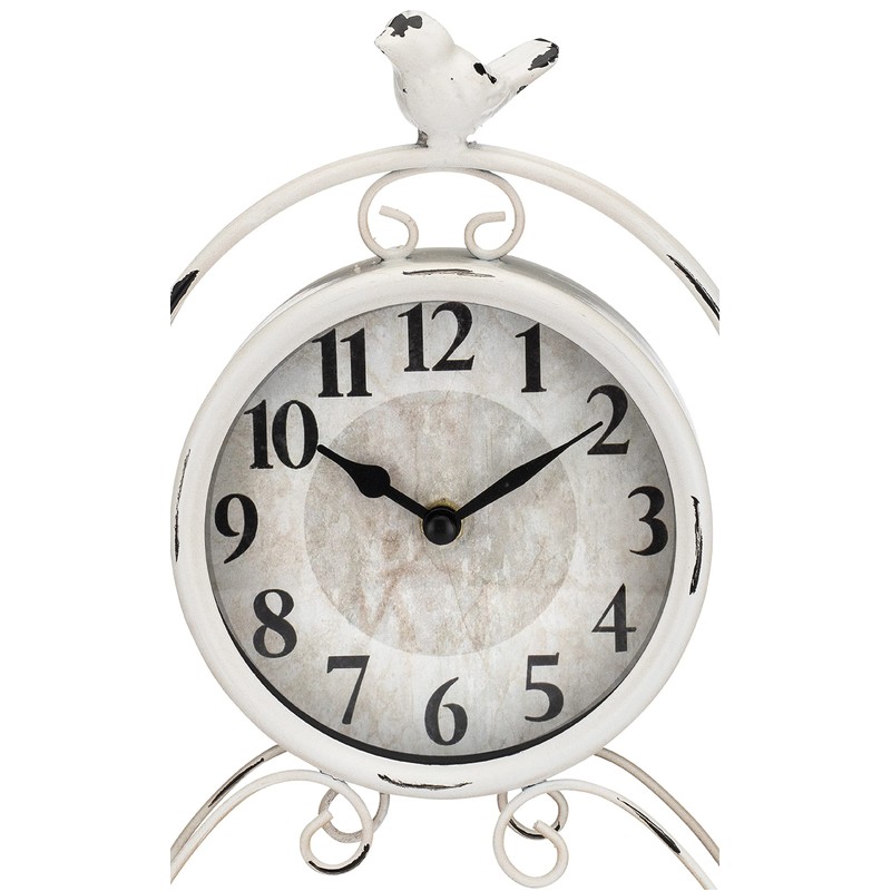 Westclox Vintage Style Analog QA Metal Bird Table Clock -