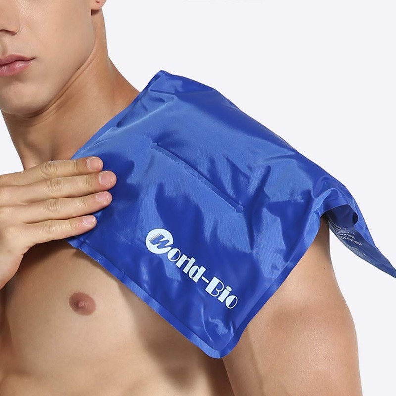 WORLD-BIO Large Flexible Hip Ice Pack 2 packs for Injuries,