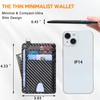 Badiya Slim Minimalist Front Pocket Wallet RFID Blocking Credit Card