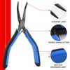 Fish Bone Pliers/Tweezers Stainless Steel Curved With Non-Slip Grip Black