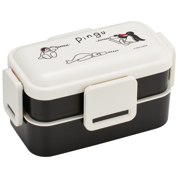 Skater PFLW4AG-A Bento Box, 20.3 fl oz (600 ml), Antibacterial, Fluffy, Dome-Shaped Lid, 2-Tier, Made in Japan