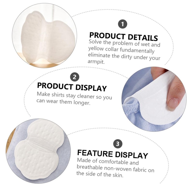 Healeved Sets Armpit Pad Anti-sweat Mat Disposal Absorbent Pads for