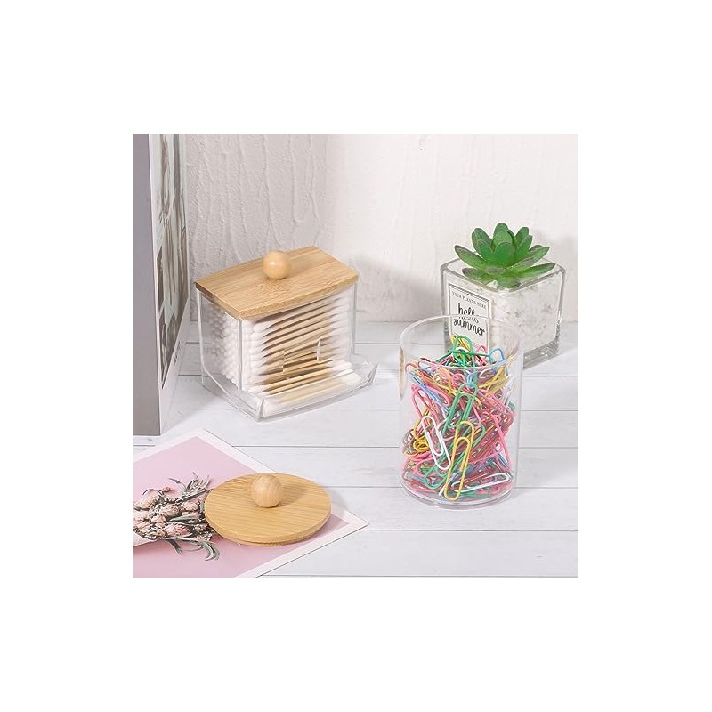 Juego de accesorios de baño de bambú, 4 piezas -