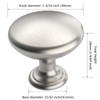 Furniware 12 Pack Cabinet Hardware Knobs, Kitchen Door Cabinet Brushed