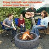 Koutemie Outdoor Smokeless Fire Pit Ring Liner 35-Inch Outer/31-Inch Inner