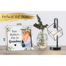 Qiwog New Grandma Photo Frame - First Mother's Day As Grandma Pregnancy Announcement Picture Frame - First Time Grandma Gifts - First Mother's Day Gifts For Grandma -B12, Rustic