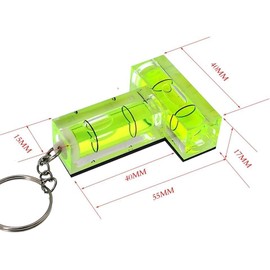 UMEI T-Type Mini Level,Magnetic Function of Level Instrument Platform can use Level Instrument Small Level Ruler Level Bubble Bead (With keychain)