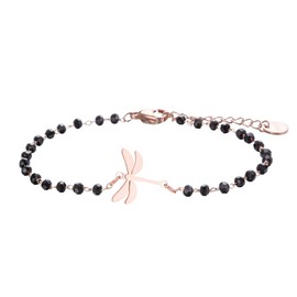PengJin Women animal dragonfly charm bracelet, hypoallergenic, with black chain, adjustable, for friendship, strong and durable, unique and beautiful, birthday gift