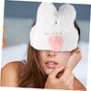 Outanaya 2pcs Plush Rabbit Ear Eye Mask for Travel Comfortable