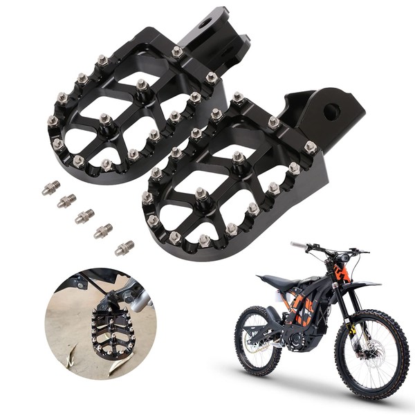 Dirt Bike Foot Pegs Motorcycle Footpegs Foot Pedals Rests CNC For Sur Ron Light Bee S/X Segway X260 X160 Talaria Sting MX3 MX4 Talaria XXX Taparia Black
