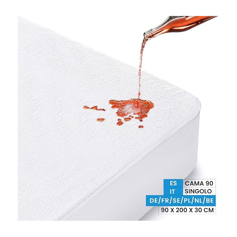 Utopia Bedding 100% Waterproof Mattress Protector, Breathable, Hypoallergenic Mattress Topper