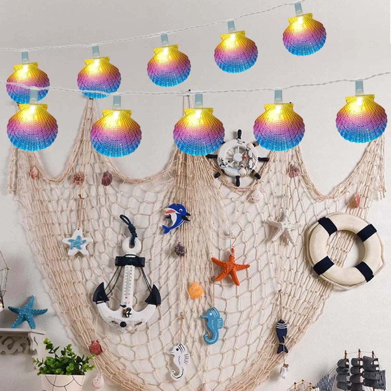 Beach Seashell String Lights - 8.3FT Ocean Themed Decorative 10