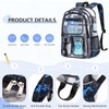 DIGOBAY 3PCS Cool Luminous Clear Backpack for Boys Kids, Gamer