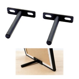 2Pcs Metal Picture Stands with Easel Back for Picture Frame - Canvas Easel and Floor Standing Easels Support for Frames(3 Inch,Black)