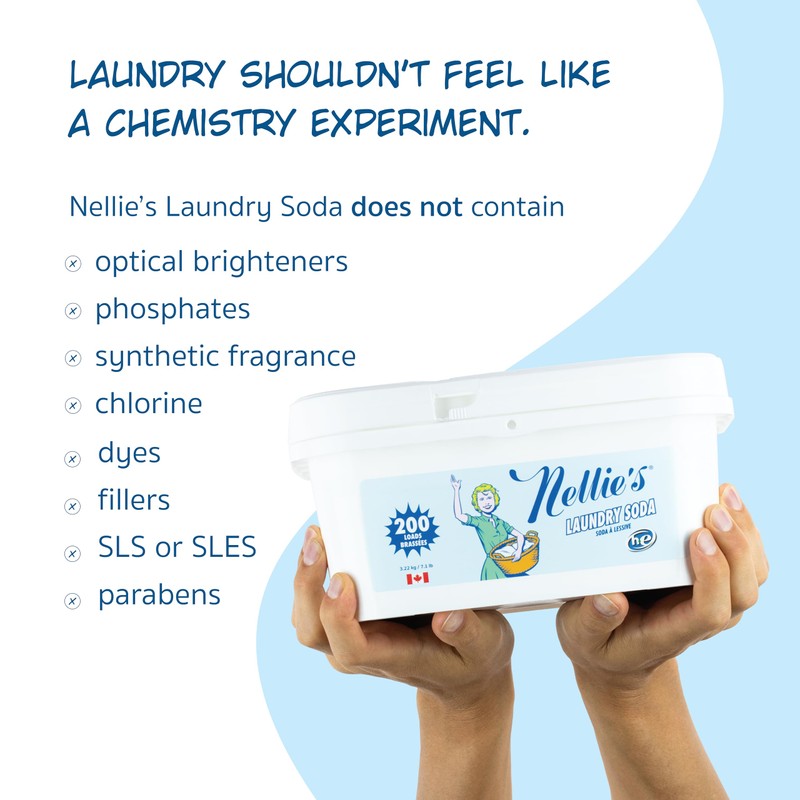 Nellie's Laundry Soda - Concentrated Laundry Detergent Powder - 200