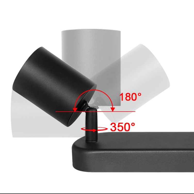 SGGSHENNAN Adjustable Spotlight Ceiling Light Fixture 3 Light Gu10 Track