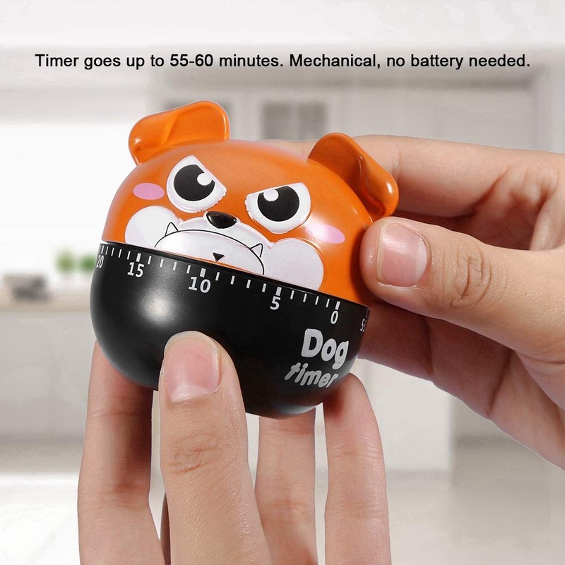 Cute Kitchen Timer, Dog Cooking Timer 60 Minutes Wind Up