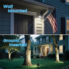 VOLISUN Solar Spotlight Outdoor, IP67 Waterproof Solar Landscape Spot Lights，Uplights for Yard Garden Pathway - 8 Pack (Cool White) 27 LED 3 Lighting Modes