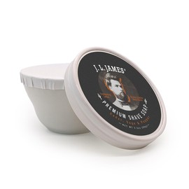 JL James' Premium Shave Soap in Ceramic Bowl Scent: Cedar Sage & Pepper
