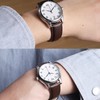 Aoeiwv Genuine Leather Watch Band Hand-Stitched Texture Padded Italian Leather