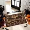 Halloween Unwelcome Door Mat, Gothic Dark Bat Doormat Indoor Outdoor