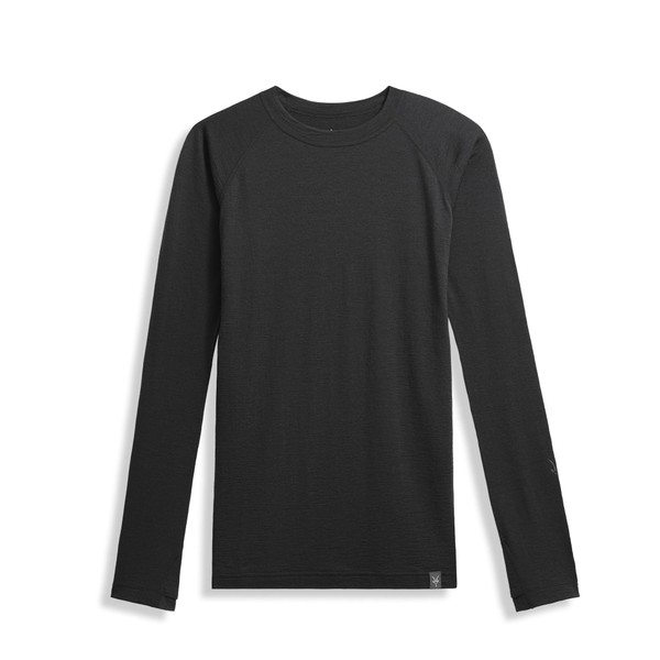IBEX Women's Merino Woolies Pro Tech Crew, Black, Small