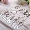 ORUZA Letter Keyring Alphabet Initial Keychain, Metal Letter Key Ring