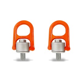 2 Pcs Eye Bolt M10x15 Max Load 0.7 Tons Metric Thread Universal Swivel Hoist Rings 360°Rotation Made of Alloy Steel, Tensile Strength > 1080MPa (M10 x 15)