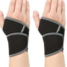 手首 サポーター 手首サポーター リストガード 男女兼用 左右兼用 フリーサイズ 手首ベルト マジックテープ 調節 2個入り (2枚セット)