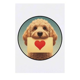 'Cockapoo Love Note' Temporary Tattoo - Water Resistant, Skin-Safe, Non-Toxic Transfer (TO00084055)