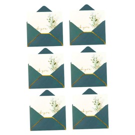 Operitacx 6pcs Jumbo Greeting Cards Set for Wedding Thanks Cards Small Flower Design