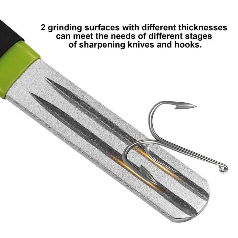 IRYNA Hook Sharpener Diamond Fishing Hook Sharpener File Fishing Sharpening