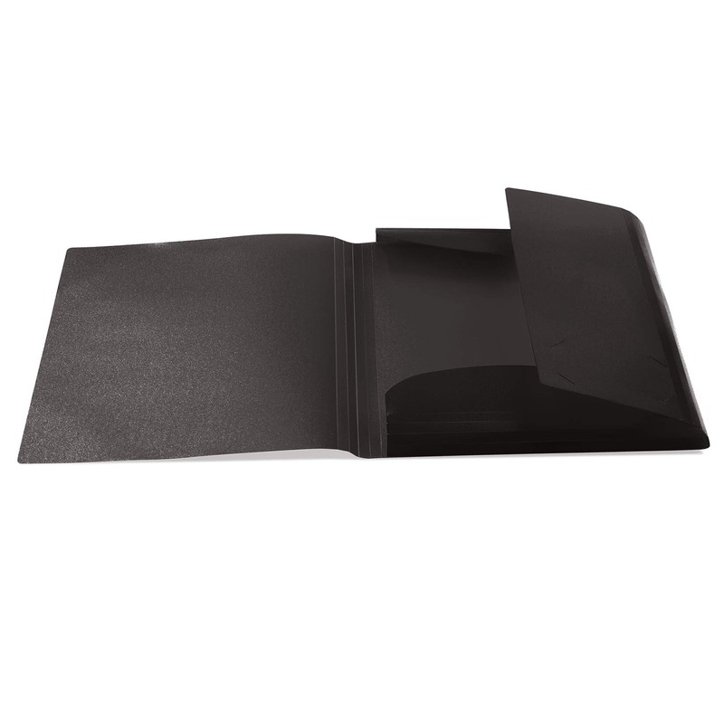 HERMA 19501 Portfolio Folder DIN A4 Translucent Black, Sturdy Plastic,