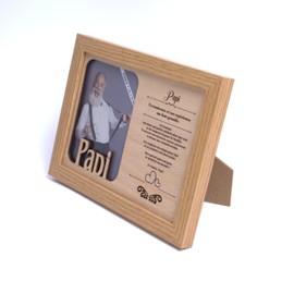 power gift PAPI Wooden Picture Frame with 3D Cut-Out – Your Favourite Photo with Love Words – Elegant Frame, Original and High-Quality Gift (07.)