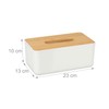 Relaxdays Tissue Box Cover with Bamboo Top, Baby Wipe Dispenser,