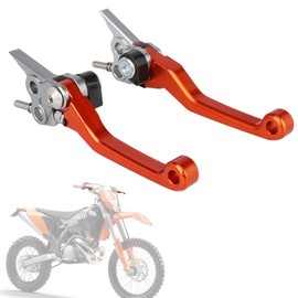 BIUGERCN Motorcycle Brake Lever Dirt Bike Clutch Lever Foldable Aluminium for EXC EXCF SX SXF SXS XC XCF 250 300 350 400 450 500 530 Motocross Orange