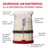 KneadAce Sourdough Starter Kit, 34oz Sourdough starter Jar, 2 x