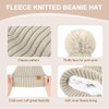 KIRAAT Womens Winter Beanie Hat Fleece Lined with Pom Pom,Warmer