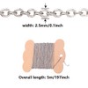 Flat Cable Link Chain Necklace Stainless Steel Twisted Chains Silver