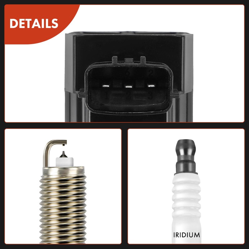 A-Premium Set of 8 Ignition Coil Pack and Iridium Spark