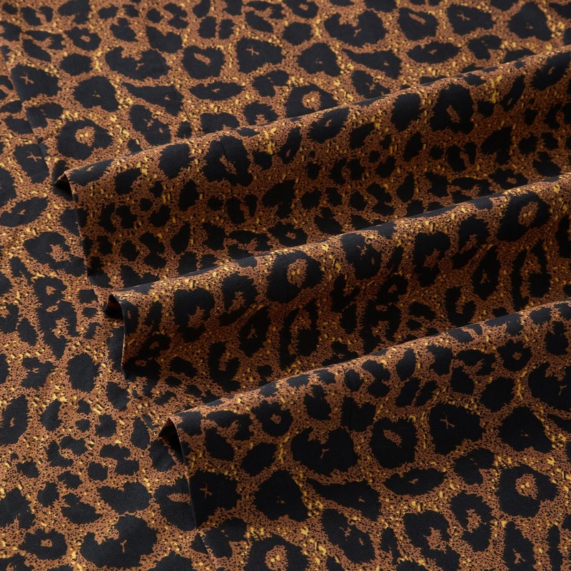 LifeTB Leopard Sheets Set 4 Piece Brown Leopard Cheetah Printed